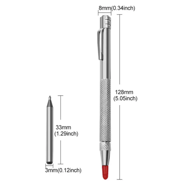 Tungsten Carbide Scriber Pen with Tips - Image 4
