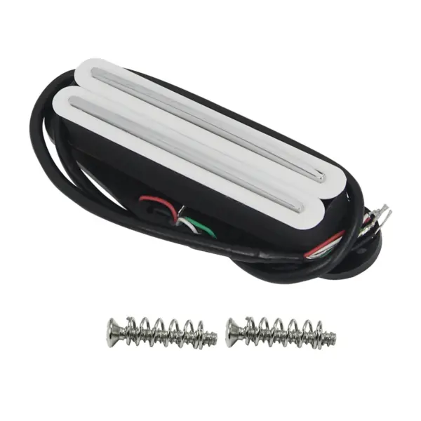 Ceramic Dual Rail Mini Humbucker Pickup White - Image 2