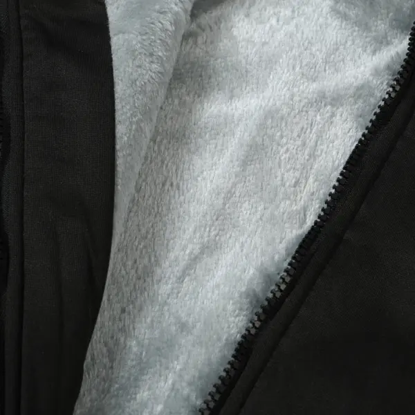 Men's Black Hooded Jacket Casual Sportswear - Image 6