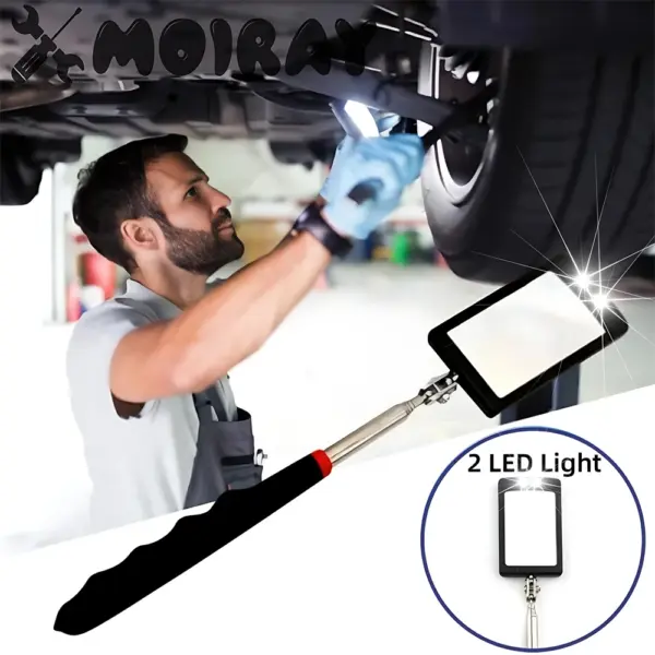 Telescoping Inspection Mirror with LED Light