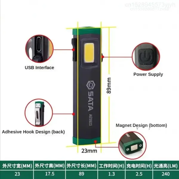 Rechargeable High Lumen Multifunction Flashlight - Image 2