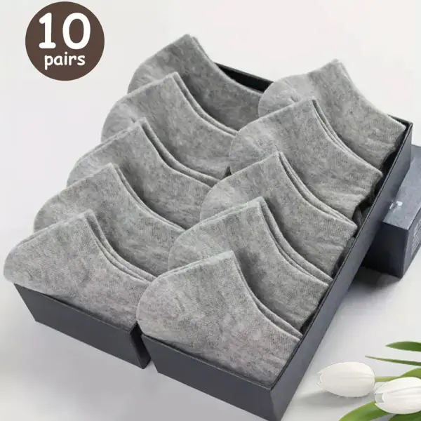 Men's Low Cut Ankle Socks - 5 Pairs - Image 9