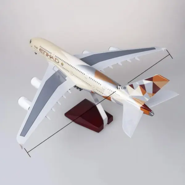 Diecast Etihad A380 Model Airplane with LED - Image 5