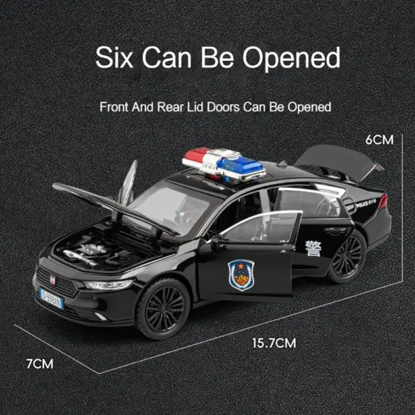 1:32 Diecast Honda Accord Police Car Model - Image 3