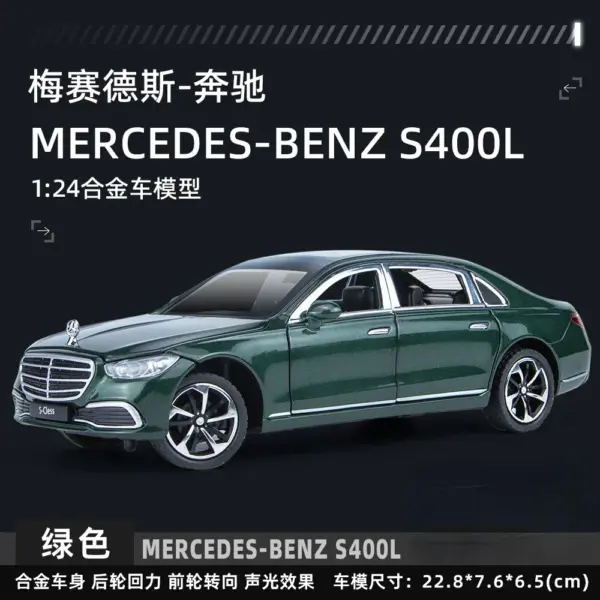 1:24 Mercedes-Benz S400L Diecast Model Car - Image 10