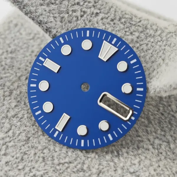NH36 Watch Dial 28.5mm BGW9 Ice Blue - Image 8