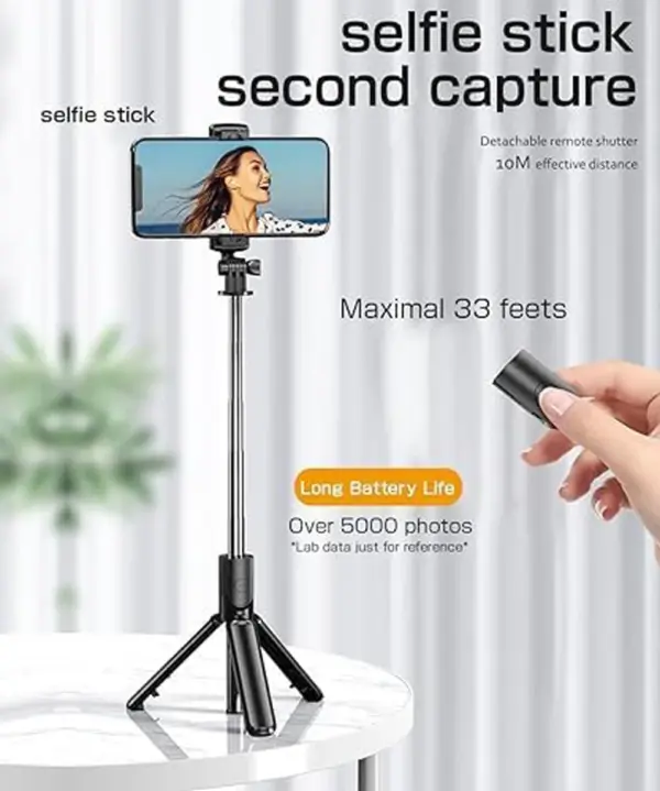 Bluetooth Selfie Stick Tripod for Smartphones - Image 4