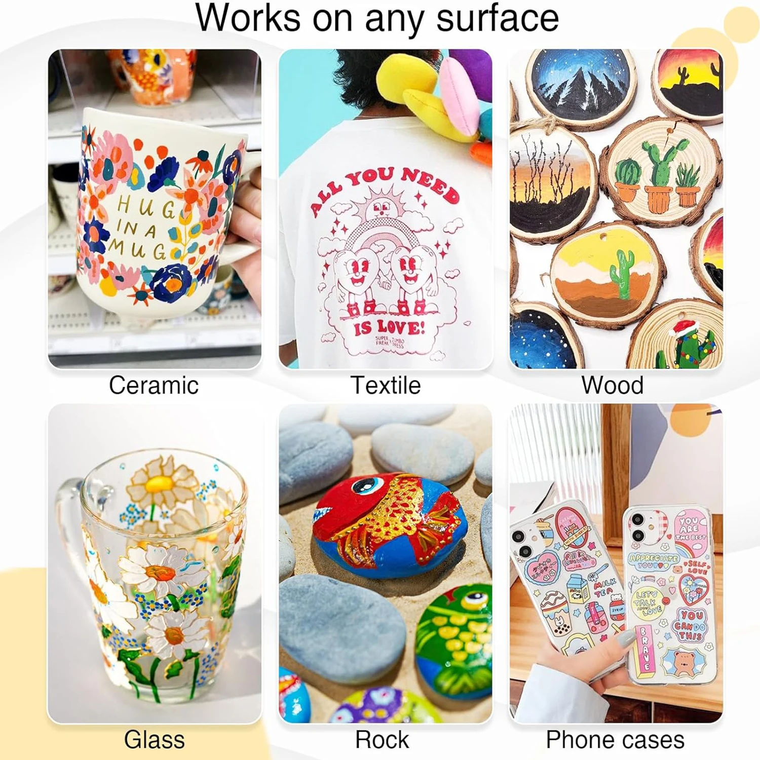 60 Color Dual Tip Acrylic Paint Markers 5 60 Color Dual Tip Acrylic Paint Markers - Image 5