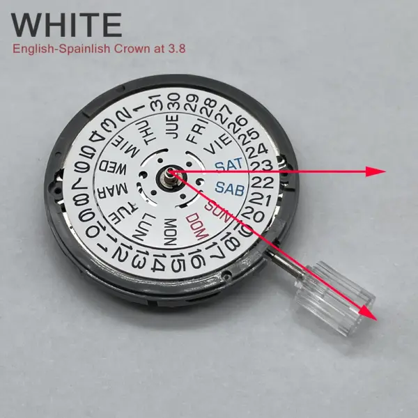 NH36 Movement English-Spanish Datewheel Crown - Image 7