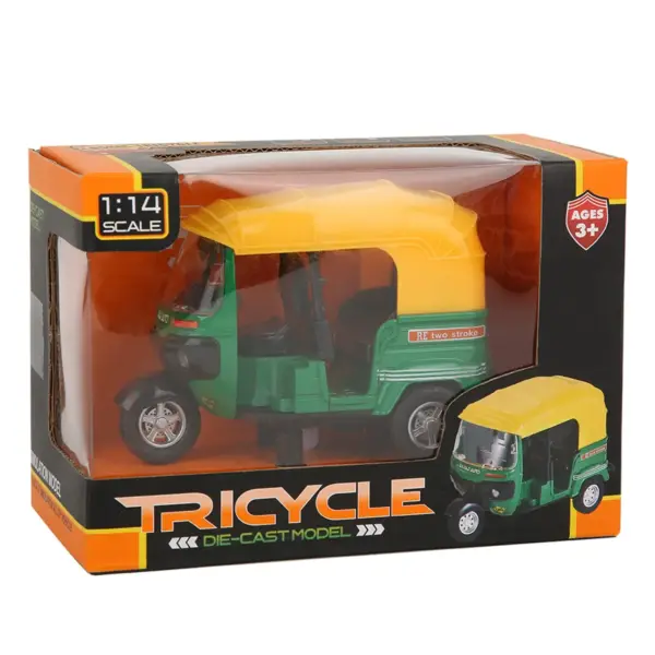 Alloy 1:14 Tricycle with Sound and Light - Image 6
