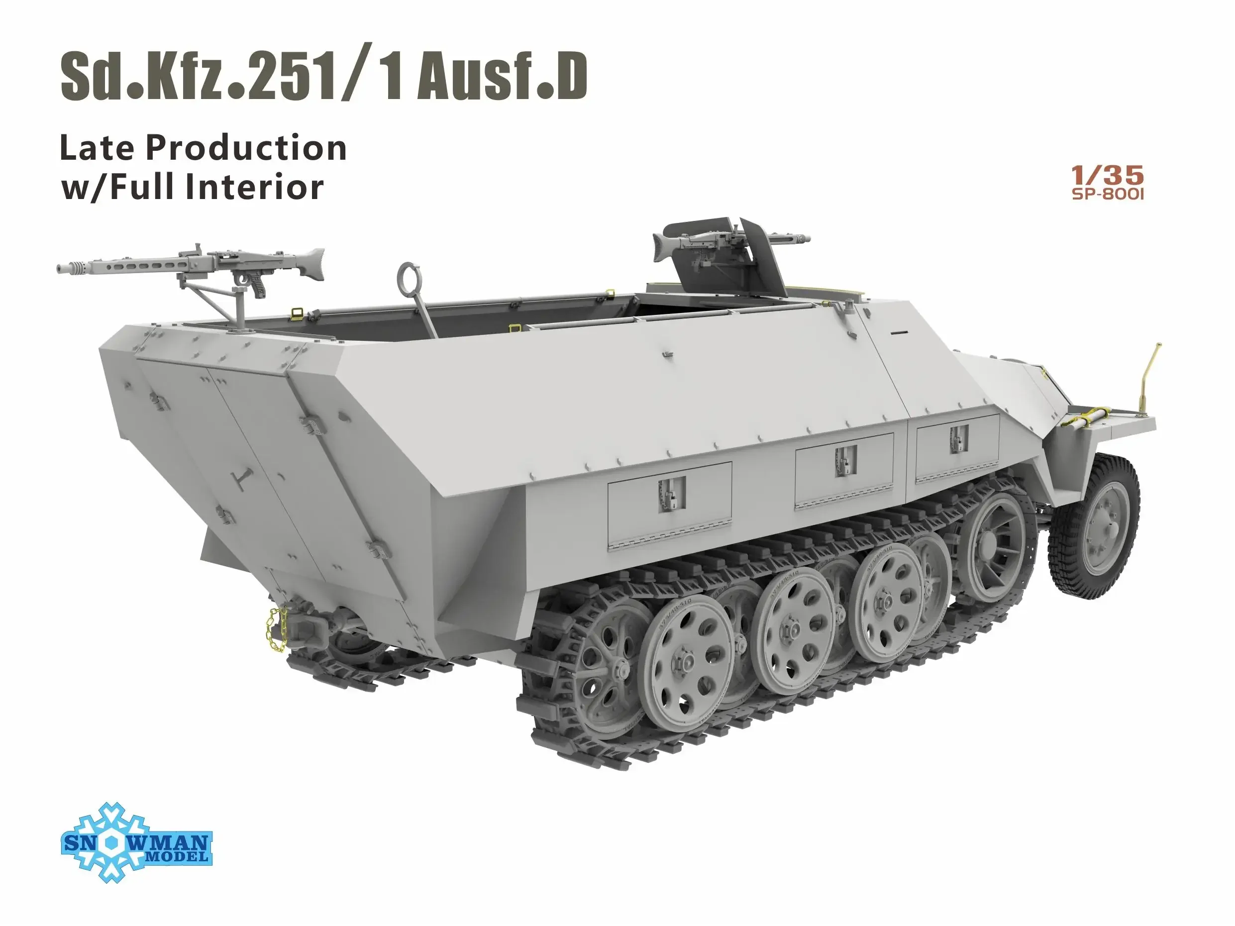 1/35 Scale German Sd Kfz.251/1 D Model Kit 3 1/35 Scale German Sd Kfz.251/1 D Model Kit - Image 3