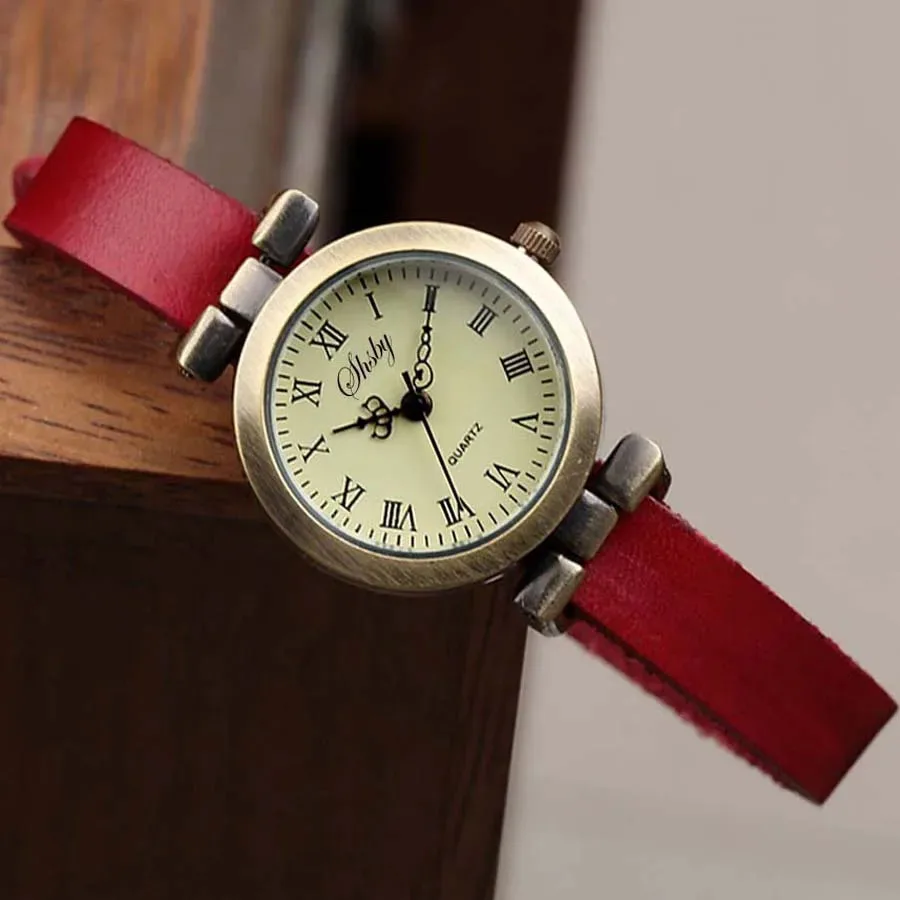 Antique Bronze Leather Watch for Women 11 Antique Bronze Leather Watch for Women - Image 11