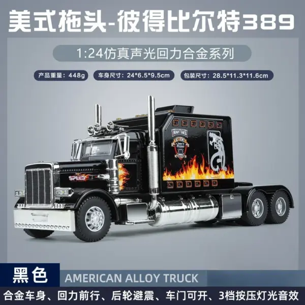 1:24 Peterbilt 389 Diecast Truck Model - Image 8