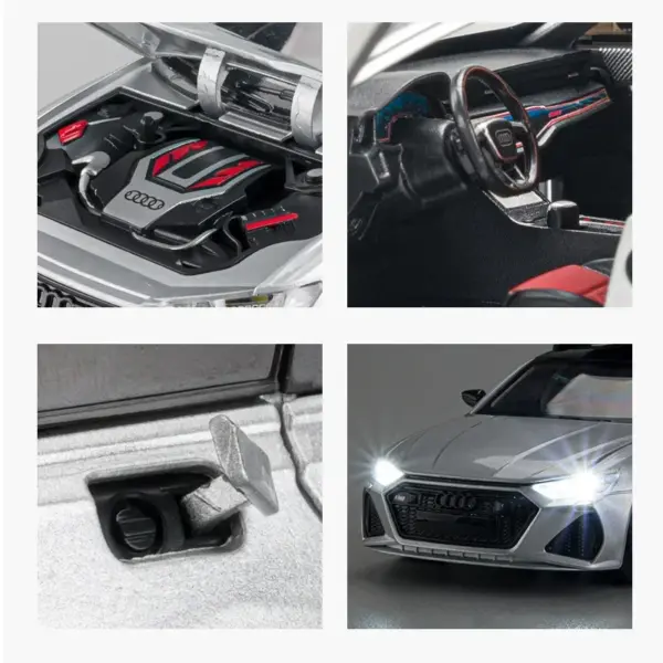 1:24 Audi RS6 Diecast Model Car with Sound - Image 4