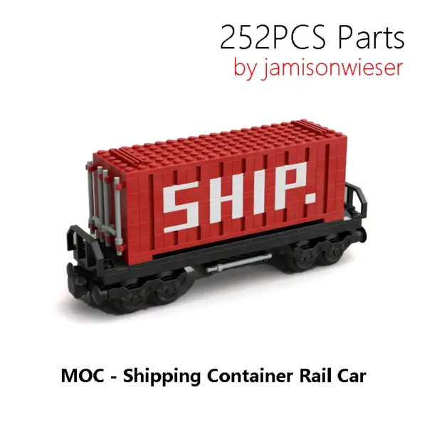 MOC Shipping Container Car Building Blocks Set - Image 7