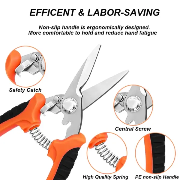3pcs Stainless Steel Garden Pruning Shears - Image 3