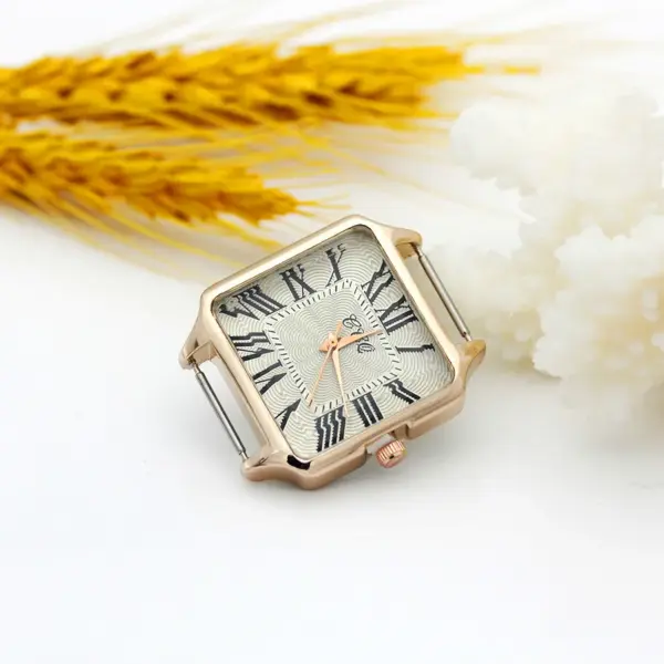 Rose Gold Square Watch Head 30mm 16mm Band - Image 15