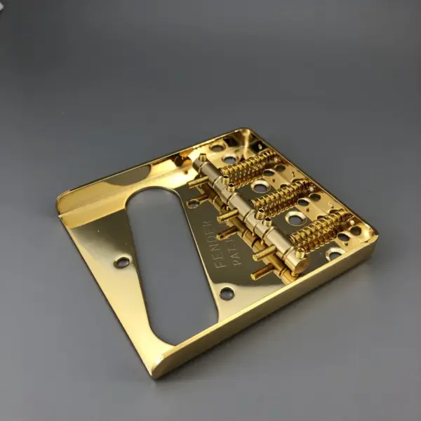 Gold Vintage Guitar Bridge for Telecaster - Image 2