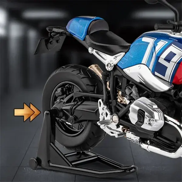 1:12 BMW Retro Alloy Motorcycle Model Toy - Image 3