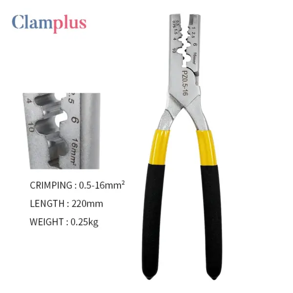 Mini German Style Crimping Pliers 0.5-16mm