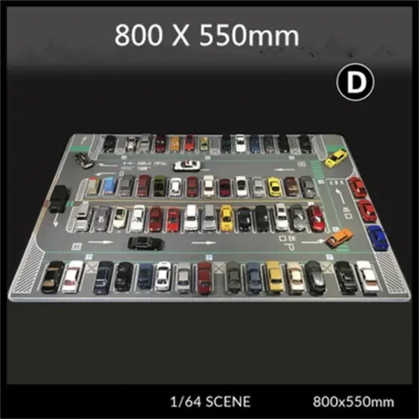 1:64 Scale Parking Lot Scene Mat 80x55cm - Image 14