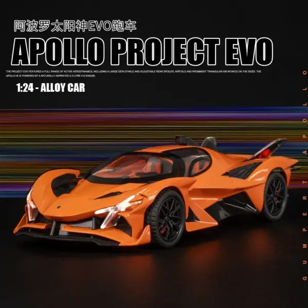 1:24 Diecast Metal Supercar Model Car - Image 2