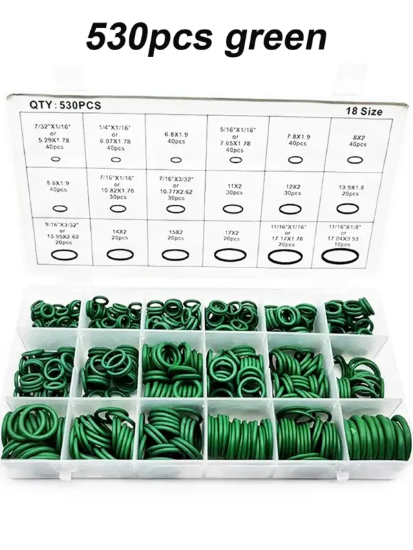 Nitrile Rubber O-Ring Assortment Kit 530 Pieces - Image 8