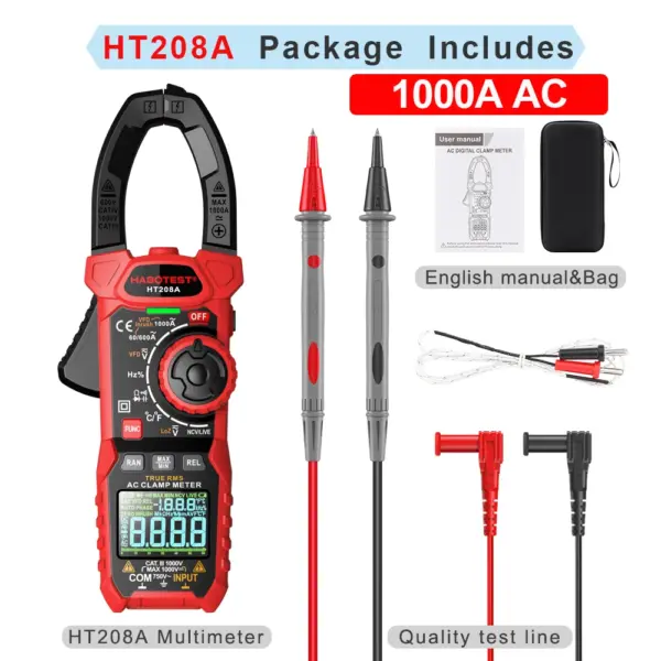 HT208A/D True RMS Digital Clamp Meter - Image 8