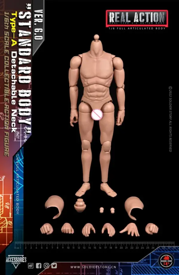 1/6 Scale Male Joint Body Action Figure Accessory - Image 7