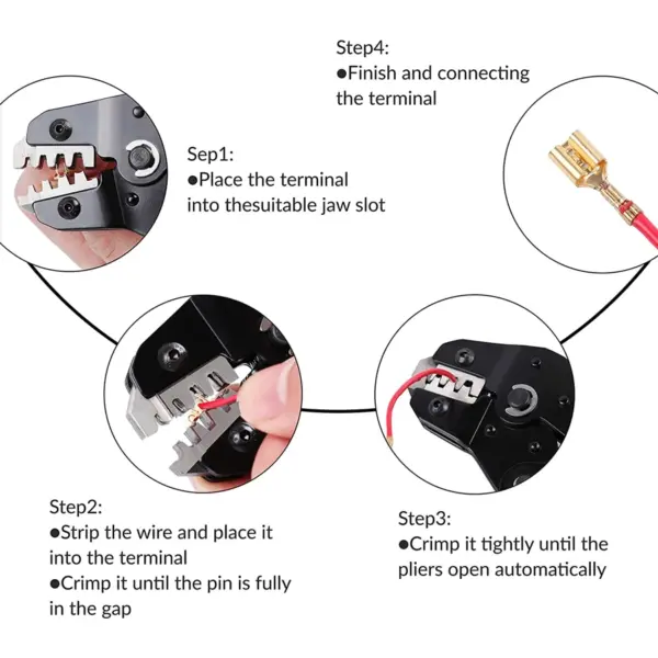 Ratcheting Crimping Tool for JST Dupont Terminals - Image 6