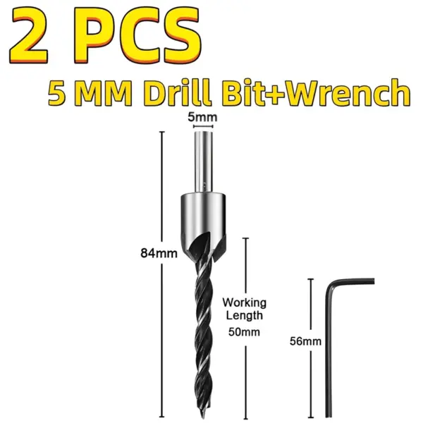 HSS Countersink Drill Bit Set 4-10mm - Image 7