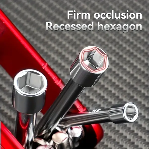 Compact Folding Socket Wrench Tool Set 6 inches - Image 3