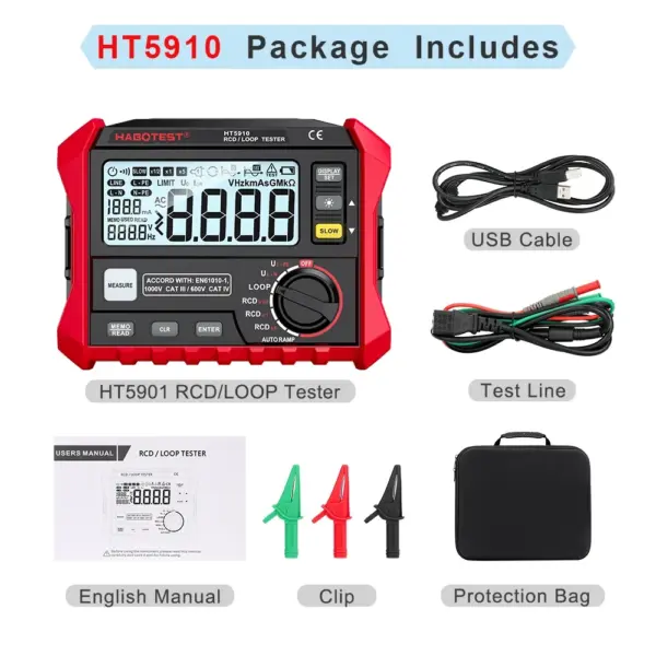 HT5910 Digital Resistance Meter Multimeter Tester - Image 7