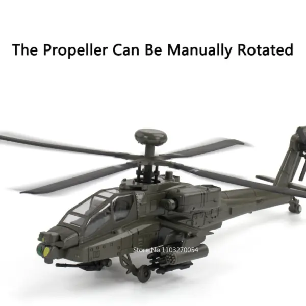 1/32 AH-64 Apache Helicopter Diecast Model - Image 2