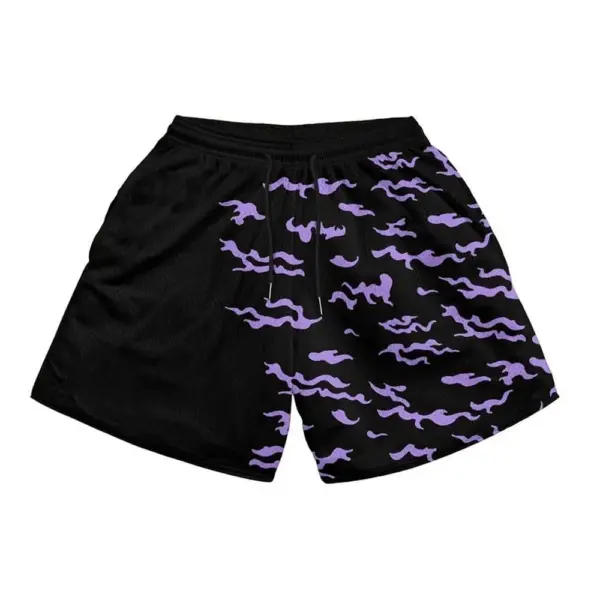 Anime Print Quick Dry Gym Shorts for Summer - Image 4
