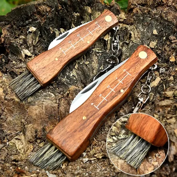 Folding Chef Knife with Brush for Mushrooms - Image 3