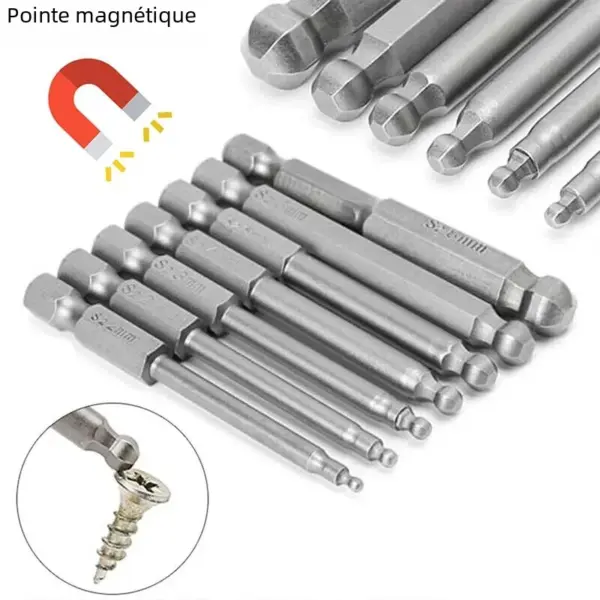 Ball End Hex Screwdriver Bit Set 5-9Pcs - Image 4