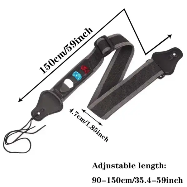 Adjustable Guitar Strap with Plectrum Storage - Image 2