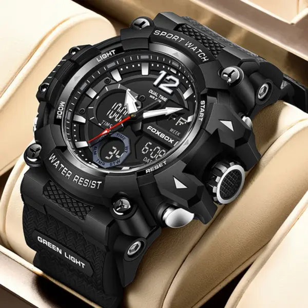 Foxbox Men's Sports Quartz Watch with LED Display - Image 7
