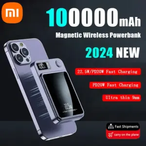 100000mAh Magnetic Wireless Power Bank 22.5W