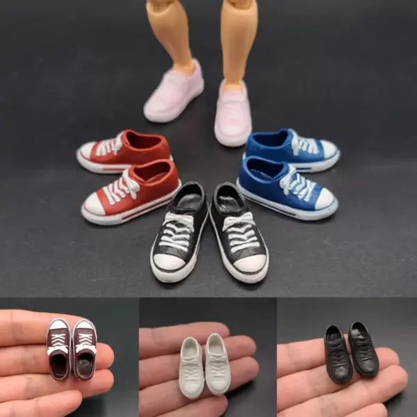 1/12 Scale Low-Cut Canvas Shoes for Dolls