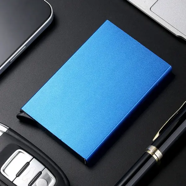 Slim RFID Credit Card Holder Metal Wallet - Image 13