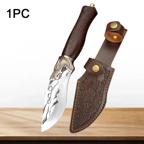 Handmade Kitchen Knives Set with Sheath - Image 9