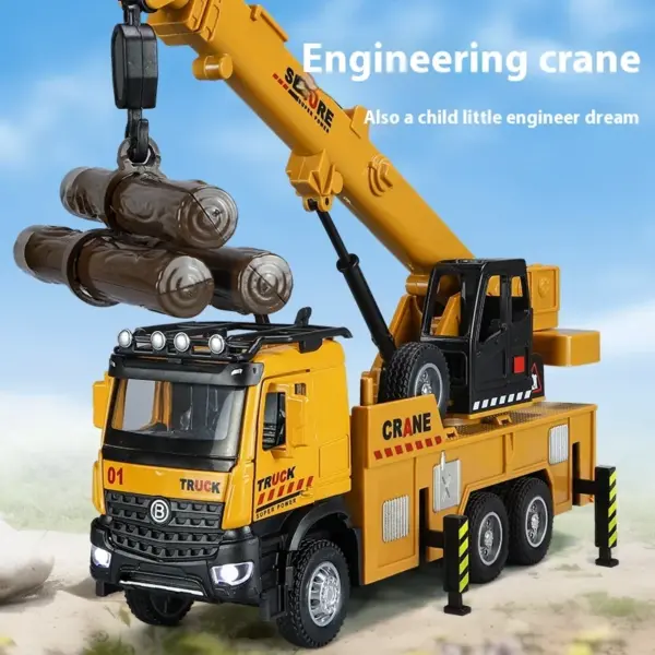 Mini Engineering Crane Toy with Retractable Arm