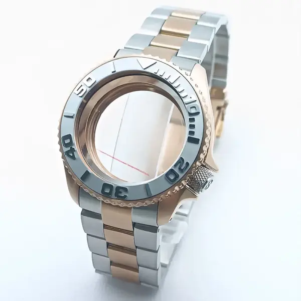42mm Gold Rose Gold Stainless Steel Watch Case - Image 2