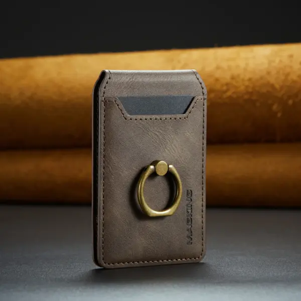 Magnetic Leather Card Holder for iPhone Models - Image 8
