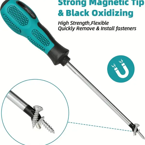Magnetic Screwdriver Set with 5 Flat, 4 Phillips Tips - Image 3