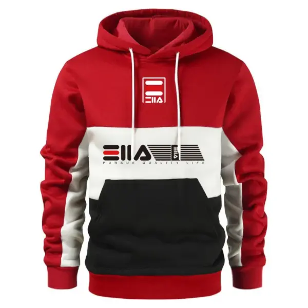 Men's Casual Printed Fleece Hoodie Jacket - Image 4