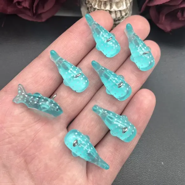 10pcs Acrylic Whale Shark Pendant Charms - Image 2