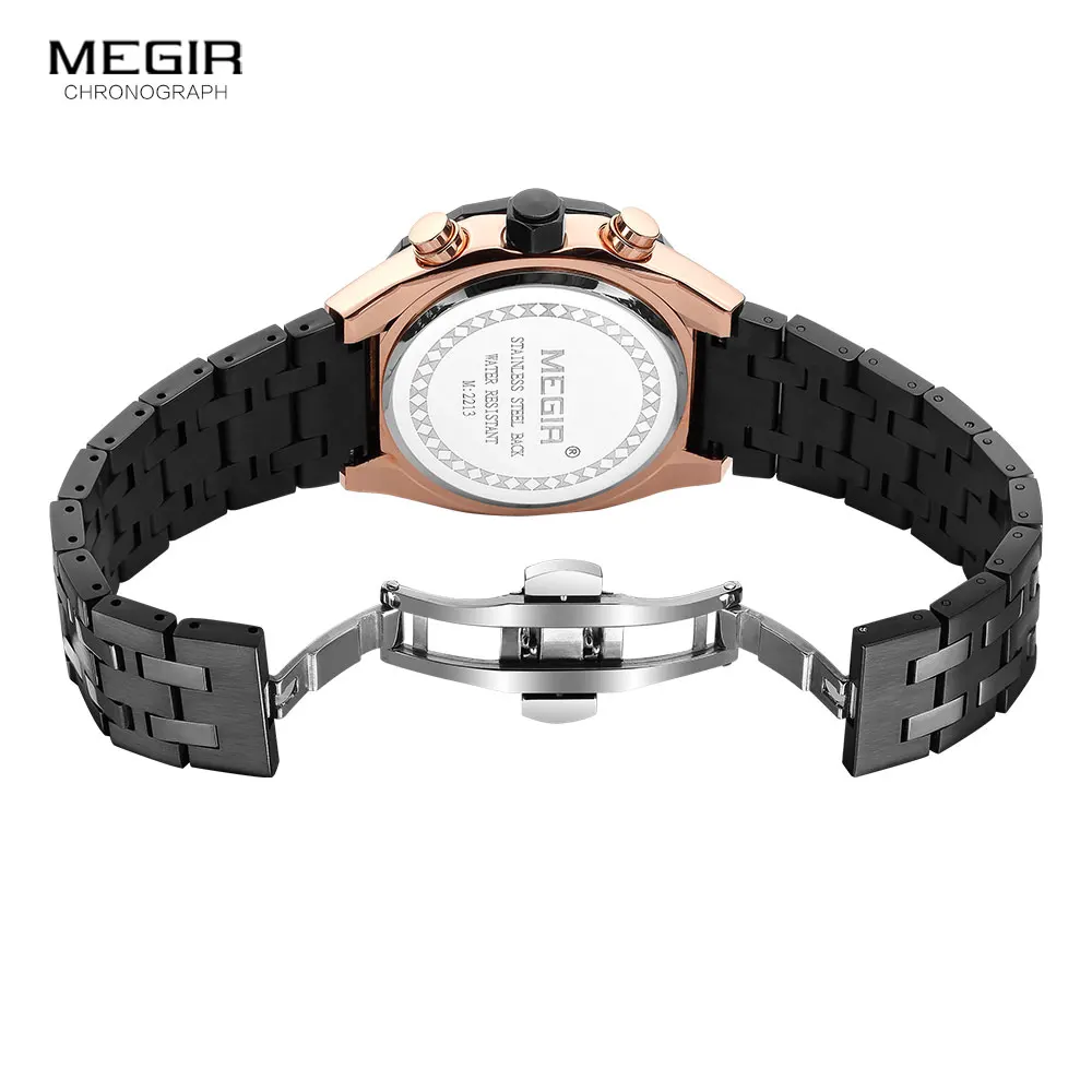 MEGIR MS2213GRE-BK-1N0 Men's Quartz Watch 6 MEGIR MS2213GRE-BK-1N0 Men's Quartz Watch - Image 6